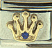 FINAL SALE Gold Crown with Blue CZ