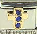 FINAL SALE Blue CZ Cross