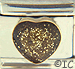 Glitter Gold Heart Stone