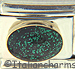 FINAL SALE May Glitter Green Oval Stone