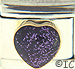 Glitter Purple Heart Stone