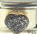 Glitter Silver Heart Stone