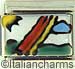 FINAL SALE Italian Hand Painted Rainbow Scene