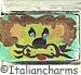 FINAL SALE Italian Hand Painted Lion on Green