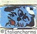 FINAL SALE Italian Hand Painted Dog on Blue