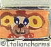 FINAL SALE Italian Hand Painted Mouse on Orange