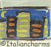 FINAL SALE Italian Hand Painted City Skyline