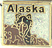 Alaska with Wolves on White