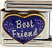 Best Friend on Sparkle Purple Heart