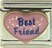 Best Friend on Sparkle Pink Heart