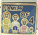 Family of 4 with Four People on Blue