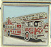 Red Fire Truck on Light Blue