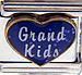 Grand Kids on Blue Sparkle Heart