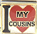 I Love My Cousins on Red Heart