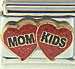 Mom and Kids on Sparkle Red Hearts