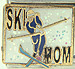Ski Mom on Sparkle White with Skier