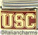 Gold USC on Red