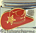 Red Cowboy Hat with Yellow Star and Logo on Front