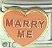 FINAL SALE Necco Sweetheart Marry Me on Orange