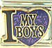 I Love My Boys on Purple Heart