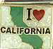 I Love California on White