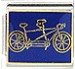 Tandom Bike On Blue Background
