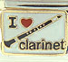 I Love Clarinet with Red Heart  and Clarinet