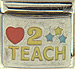 Heart 2 Teach on Gold with Heart