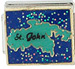 St. John Island on Sparkle Dark Blue w Blk Text