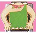FINAL SALE Charm Chick One Shoulder Green Top with Flower Choker ES1
