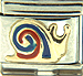 FINAL SALE Blue and Red Snail