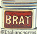 Gold Brat on Sparkle Red