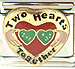 Two Hearts Together with Green Hearts