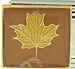 Golden Oak Leaf on Brown