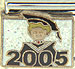 Graduate with Blonde Hair and 2005 on White