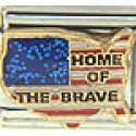 Home of the Brave on American Map Flag