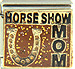 Horse Show Mom with Horse Shoe on Sparkle Copper
