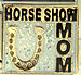 Horse Show Mom with Horse Shoe on Sparkle White