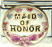 Maid of Honor in Circle with Hearts and Bow