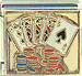Royal Flush with Playing Chips on Gold