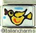 FINAL SALE Italian Hand Painted Yellow Flying Bird