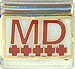 Red MD on White