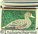 FINAL SALE Pin Tail Duck on Sparkle Green