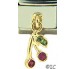 Dangle CZ Cherries with Stem