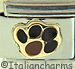 Paw Print with Brown Center and Black Claws