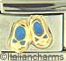 Blue Hanging Baby Shoes