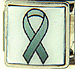 Green Ribbon on White