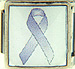 Lavender  Ribbon for General Cancer on White
