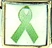Lime Green Awareness Ribbon for Lymphoma on White