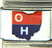 Ohio OH on Blue and Red